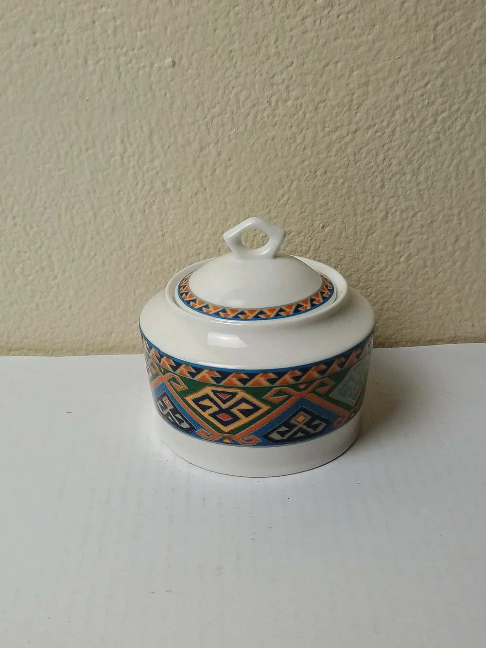 La Brea Replacement -Trinket Sugar Jar Multicolor Geometric - Discontinued